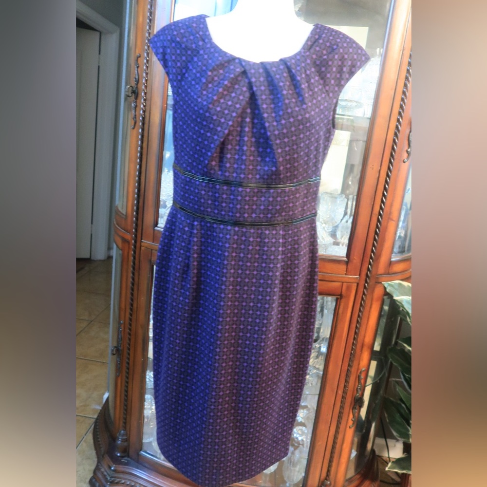 Evan-Picone Purple Fitted Dress